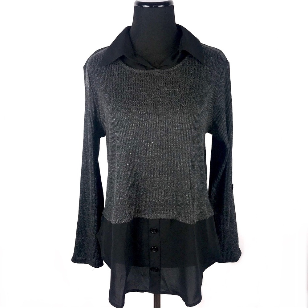NY Collection Petite Layered Look Top